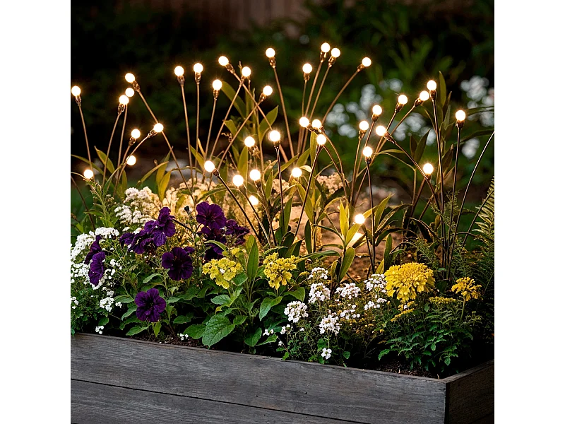 Pack de 2 Piquets LED Solaires Extérieur LightningBug 3000K Blanc chaud