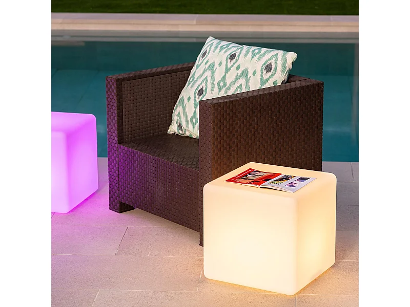 Cubo LED RGBW Ricaricabile 400 mm