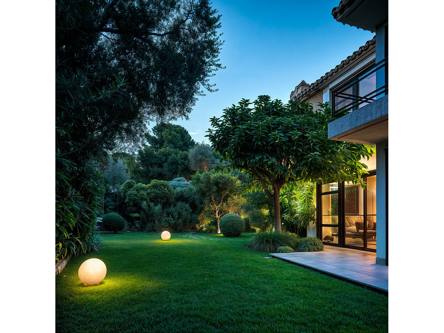 Sphère LED RGBW IP65 30cm Rechargeable