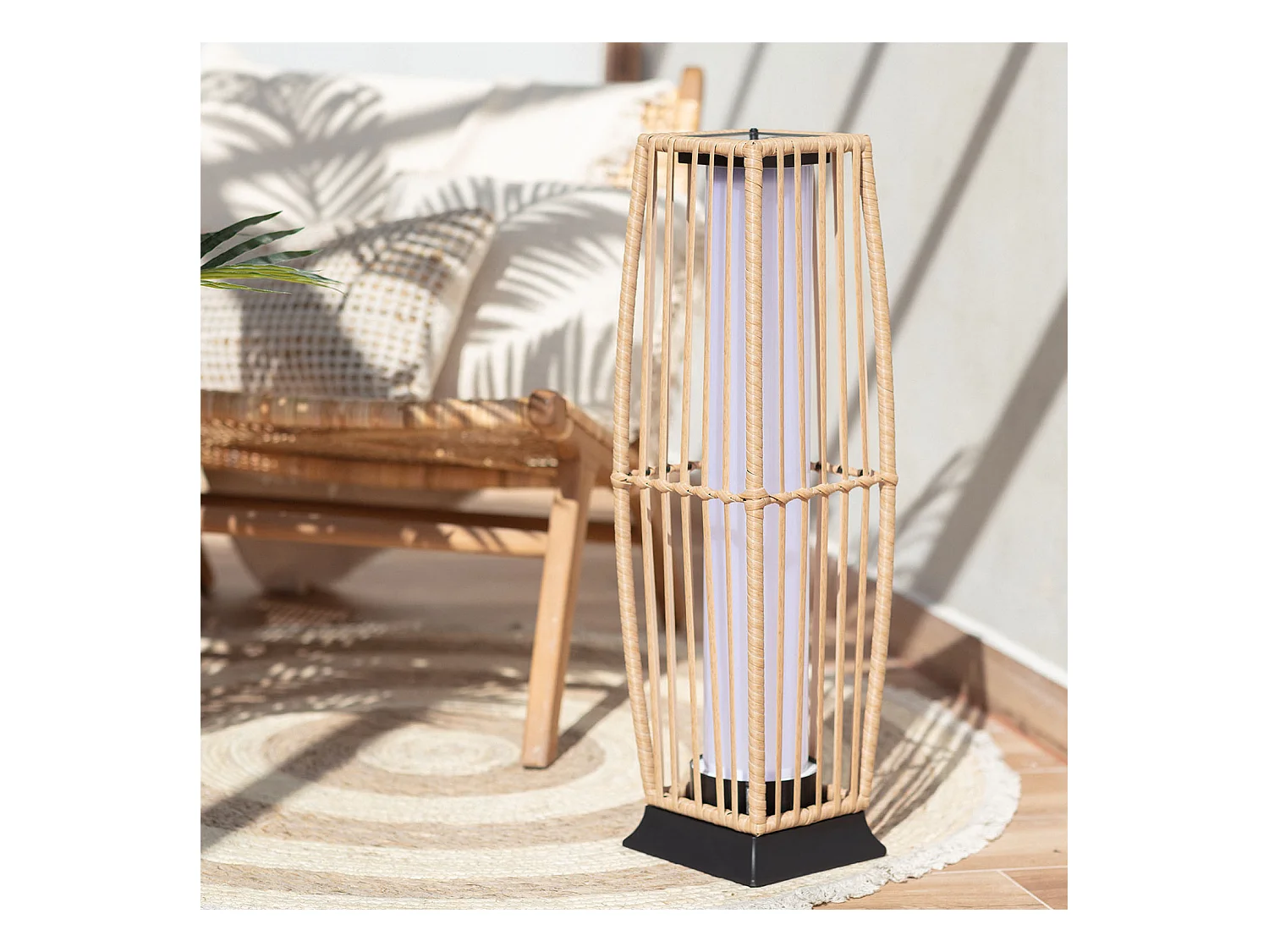 Lampadaire LED Extérieur Solaire Arley  Naturel