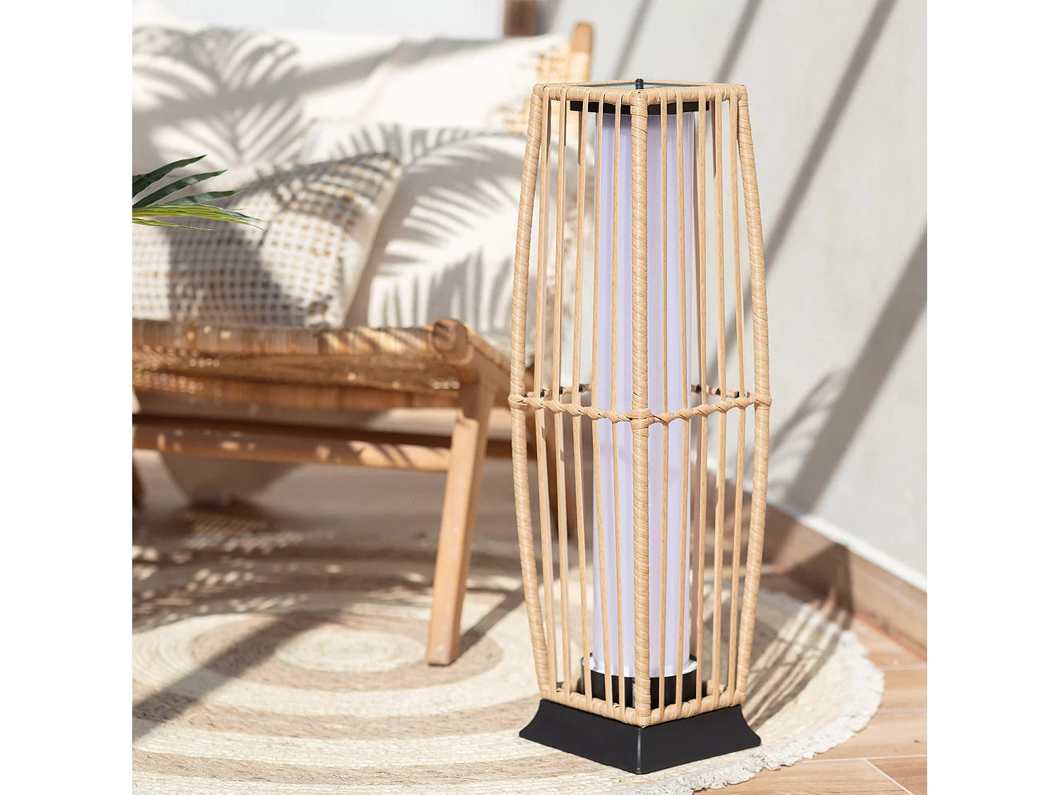 Lampada da Terra per Esterni LED Solare Arley Naturale