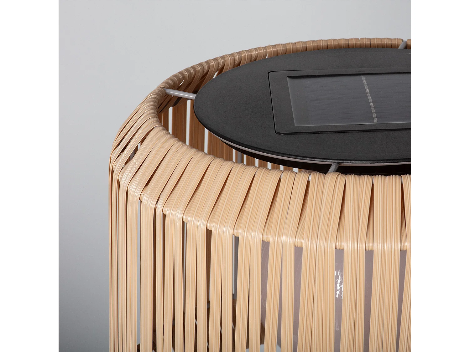 Lampada da Terra per Esterni Metallo LED Solare Nygala Naturale