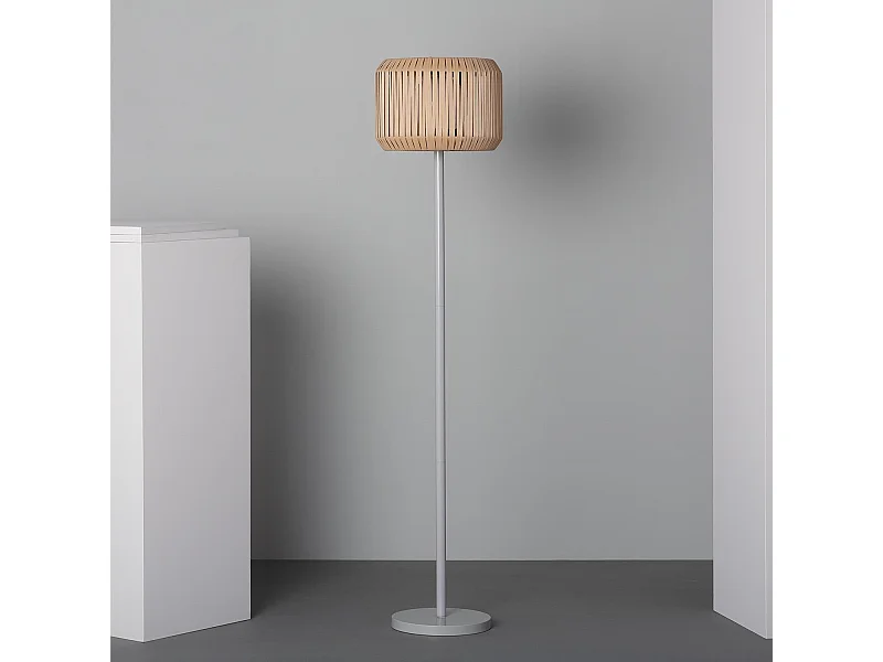 Lampadaire LED Extérieur Solaire Métal Nygala Naturel