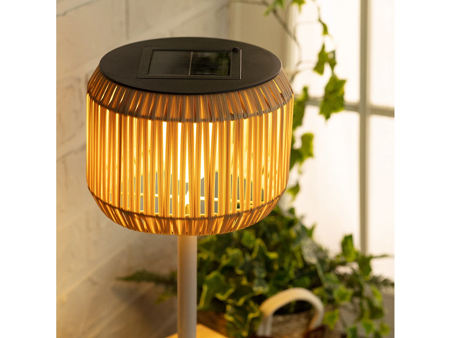 Lampada da Tavolo per Esterni LED Solare Nygala Naturale