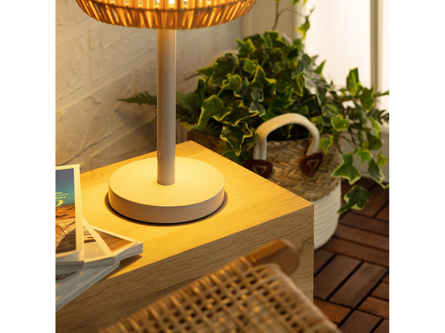 Lampe à Poser LED Extérieure Solaire Nygala  Naturel