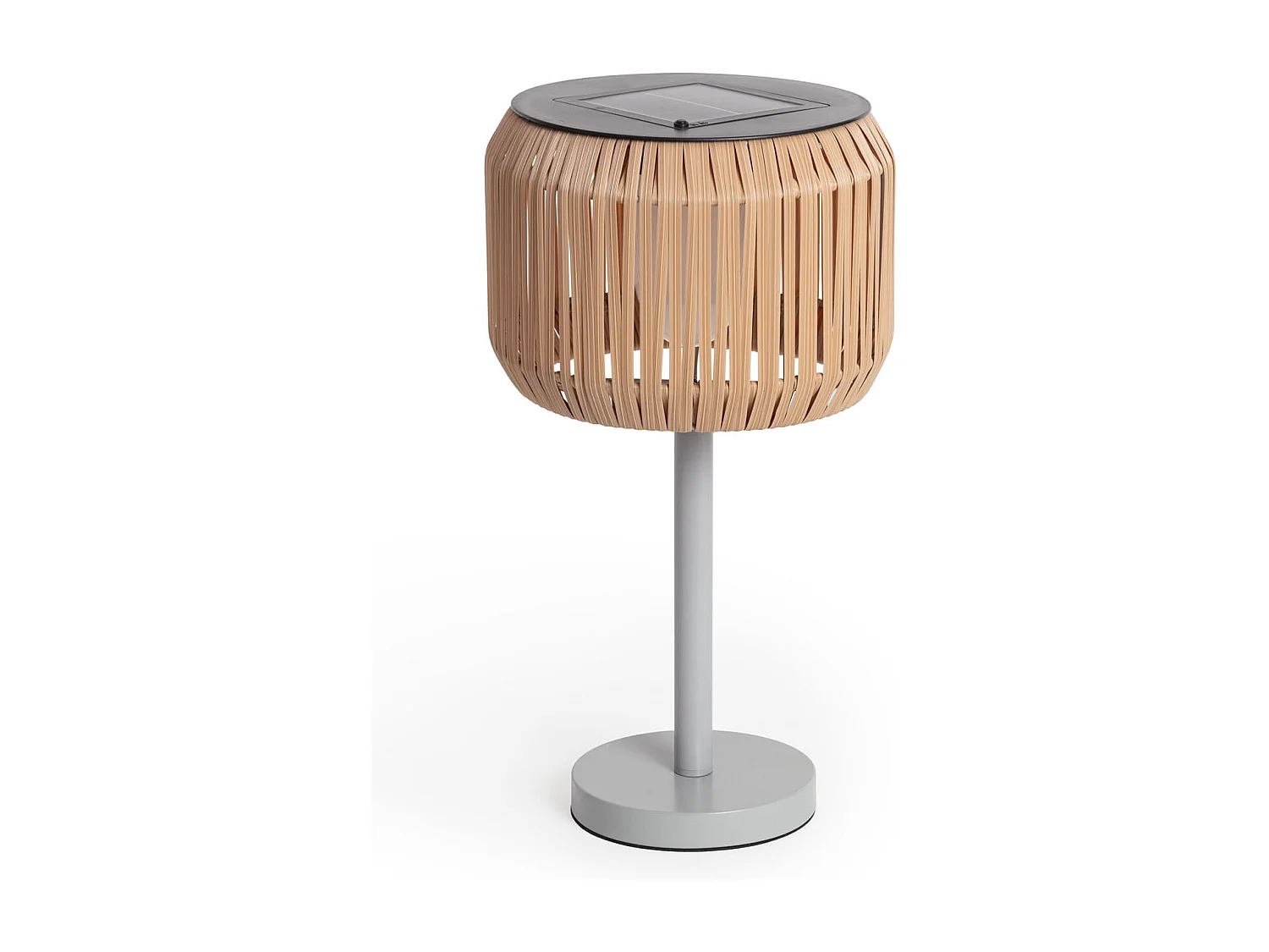 Lampe à Poser LED Extérieure Solaire en Rotin Nygala  Naturel