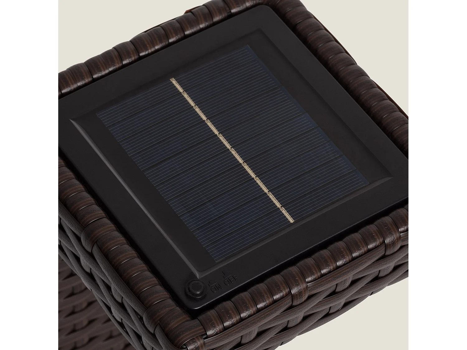 Lampe à Poser LED Extérieure Solaire Agra Marron foncé