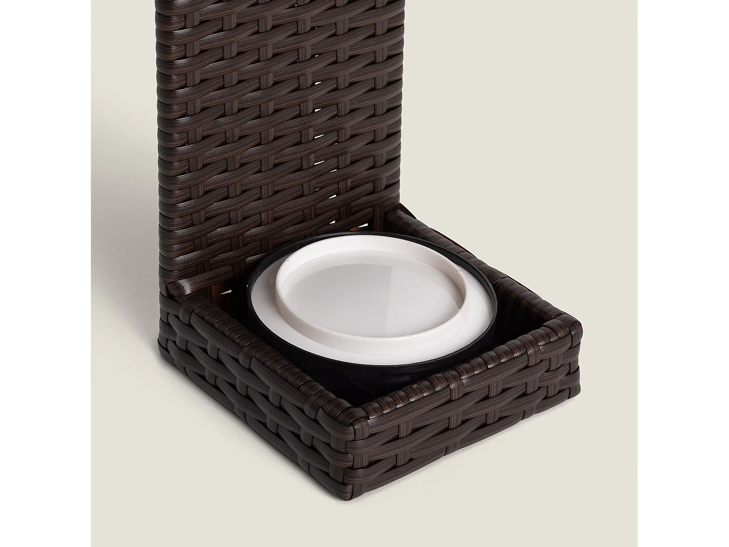 Lampe à Poser LED Extérieure Solaire Agra Marron foncé