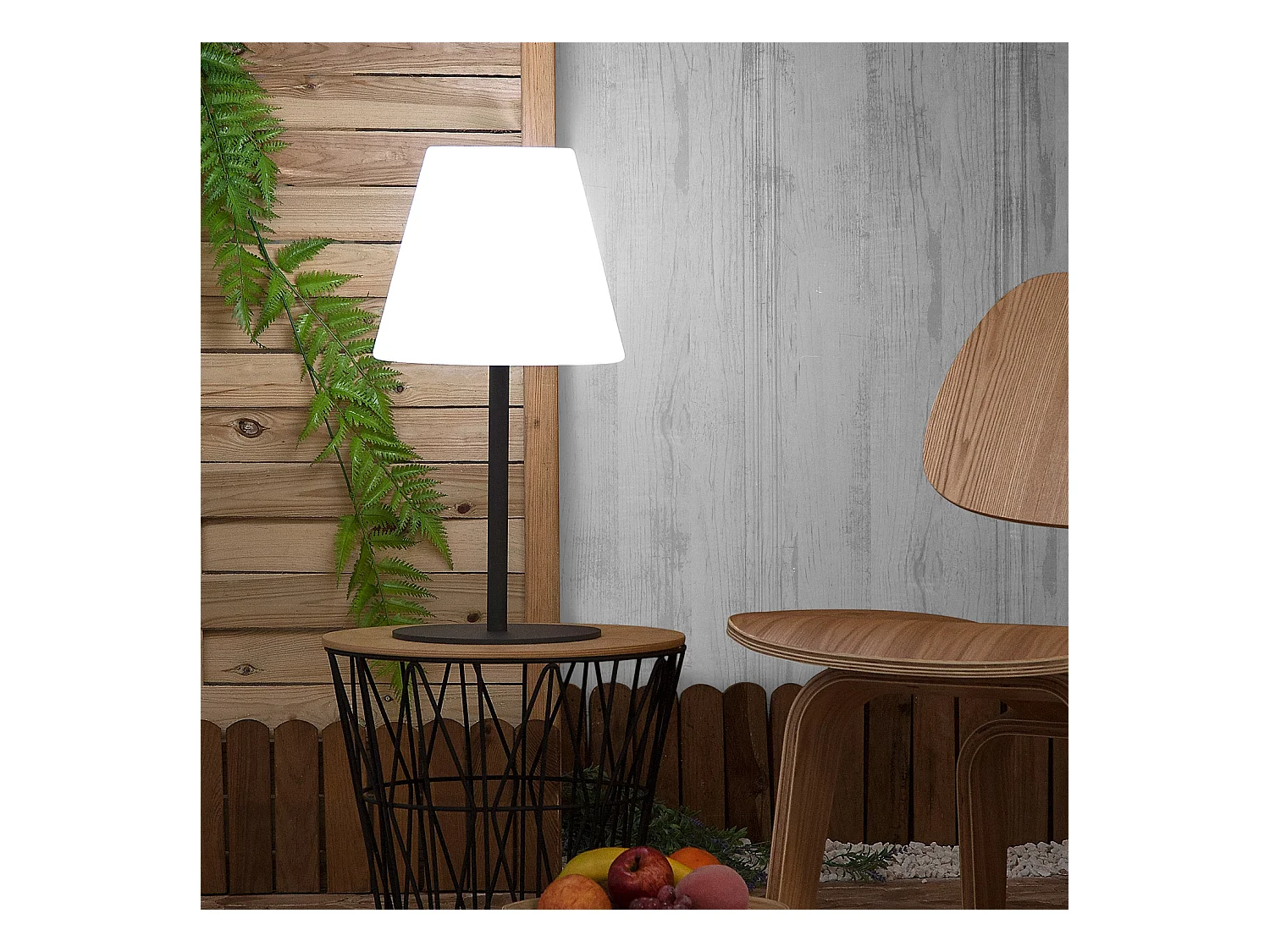 Lampe à Poser LED Extérieure Solaire Aluminium Larso  3000K Blanc chaud