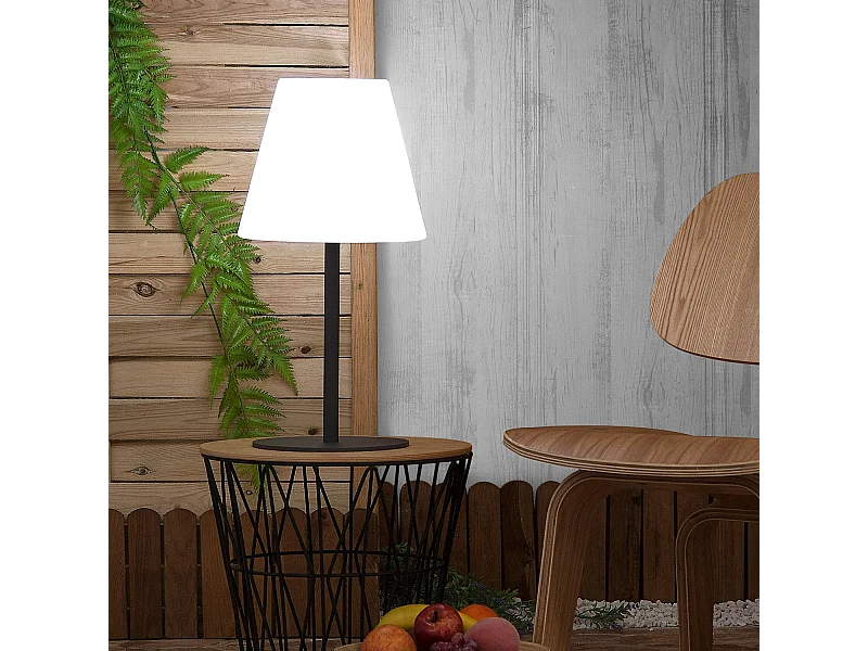 Lampe à Poser LED Extérieure Solaire Aluminium Larso  3000K Blanc chaud