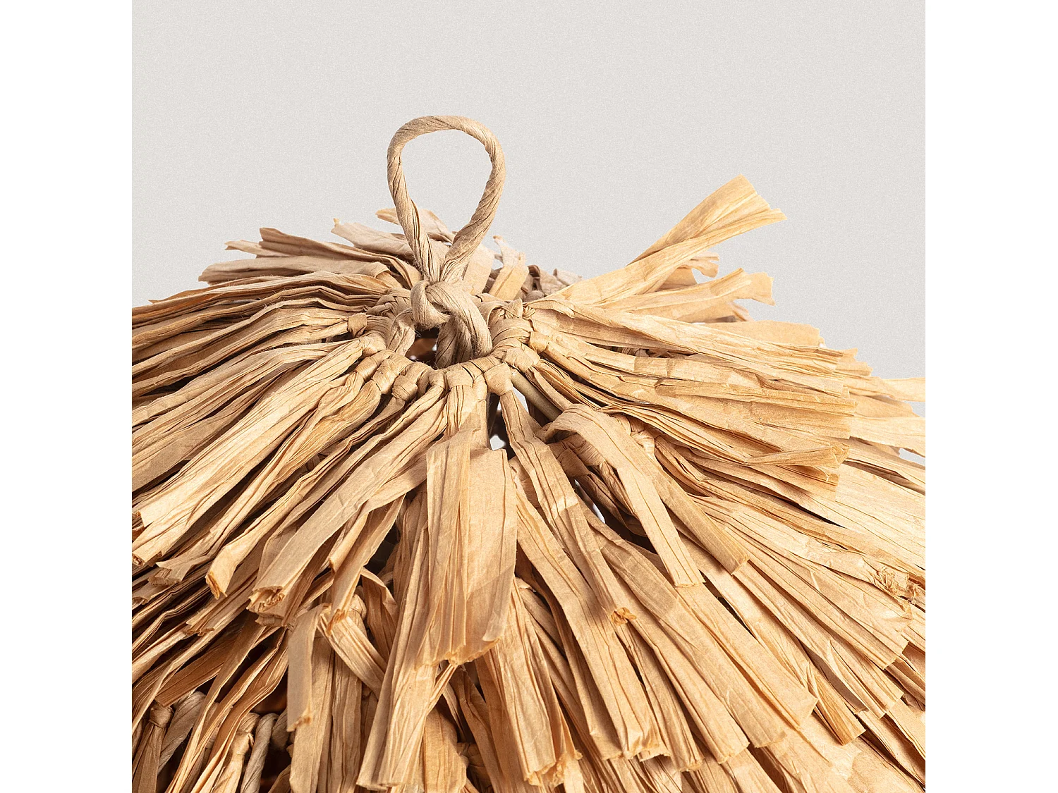 Paralume Lampada Sospensione Rafia Malaika ILUZZIA Naturale