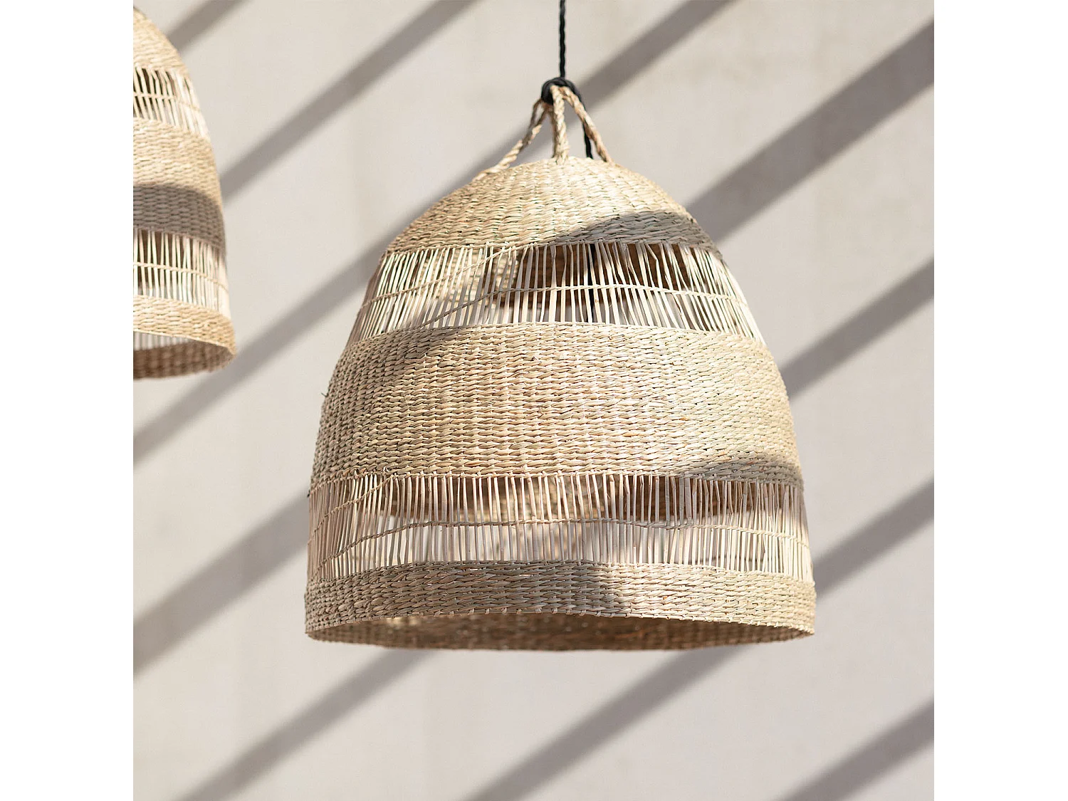 Paralume Lampada Sospensione Fibre Naturali Sami ILUZZIA Naturale