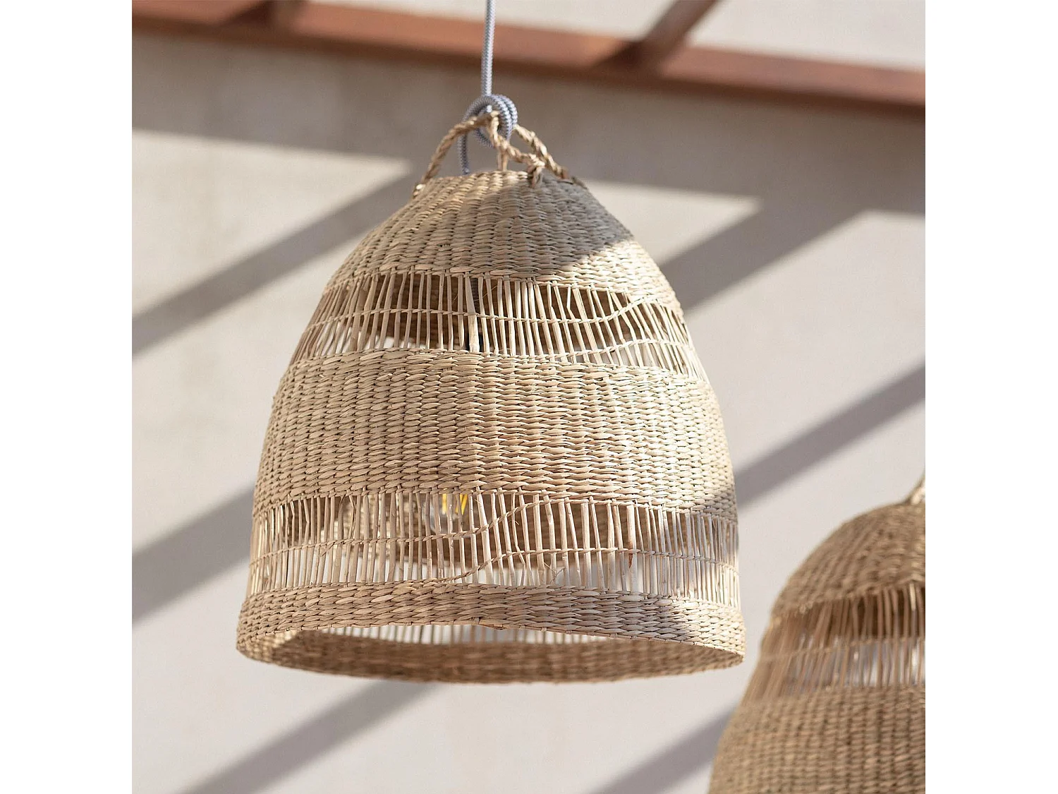 Paralume Lampada Sospensione Fibre Naturali Sami ILUZZIA Naturale