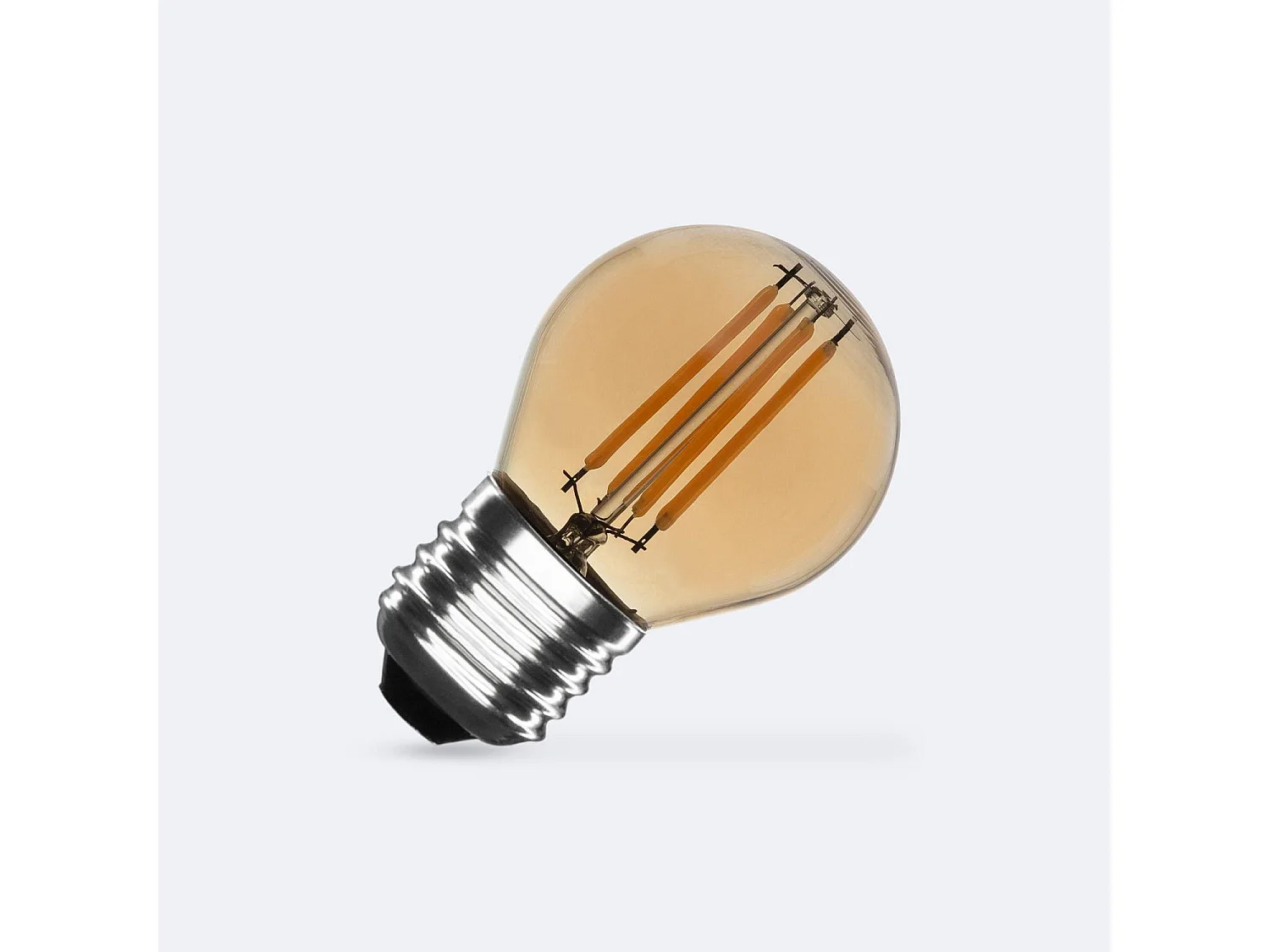 Bombilla Filamento LED E27 4W 360 lm G45 Gold No Flicker 2200K Súper Cálido