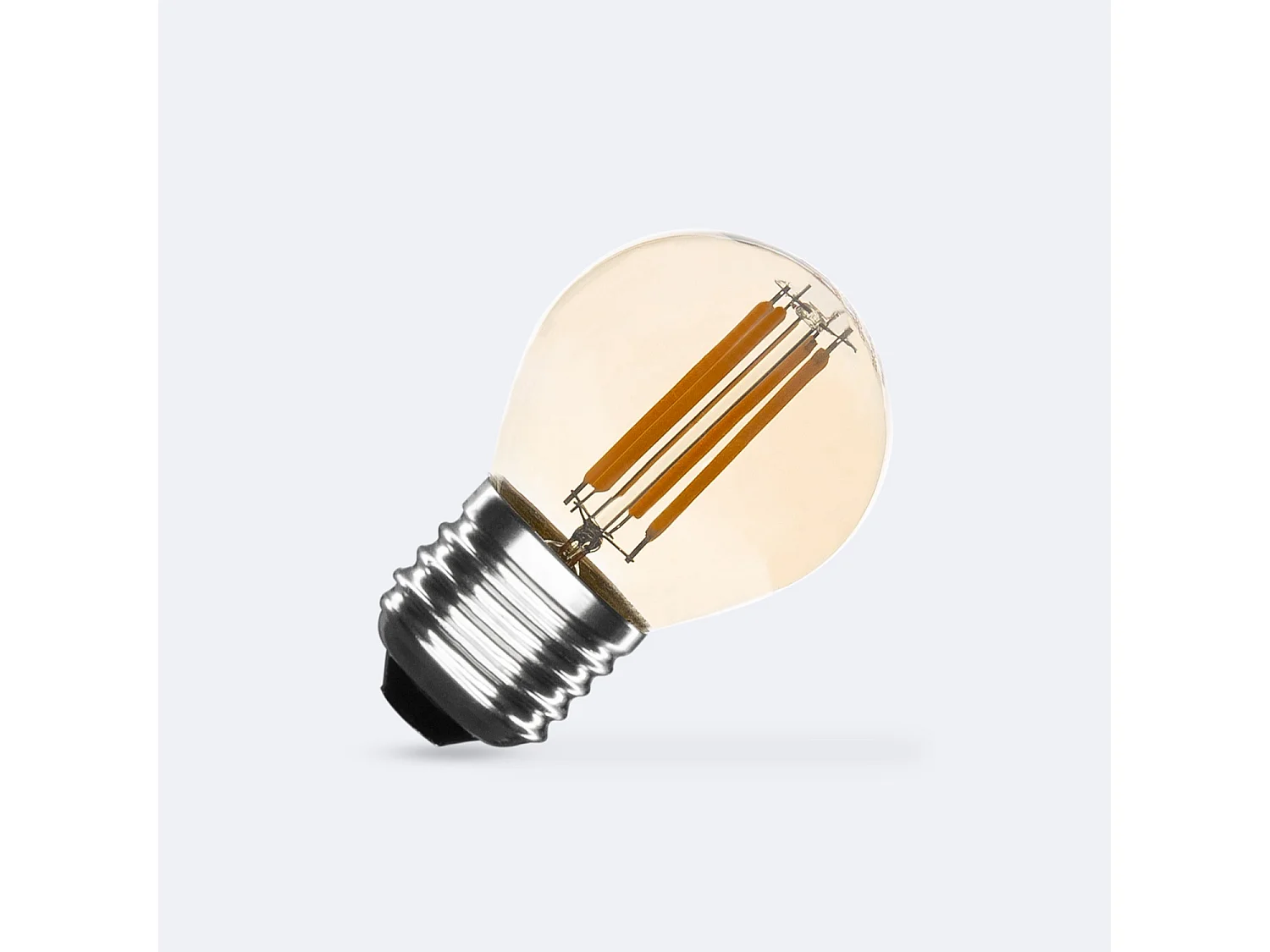 Bombilla Filamento LED E27 4W 400 lm Regulable G45 Gold No Flicker 2700K Blanco Cálido
