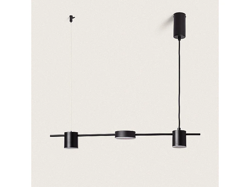 Lampada a Sospensione LED Kurna Metallo 18W Nero Opaco