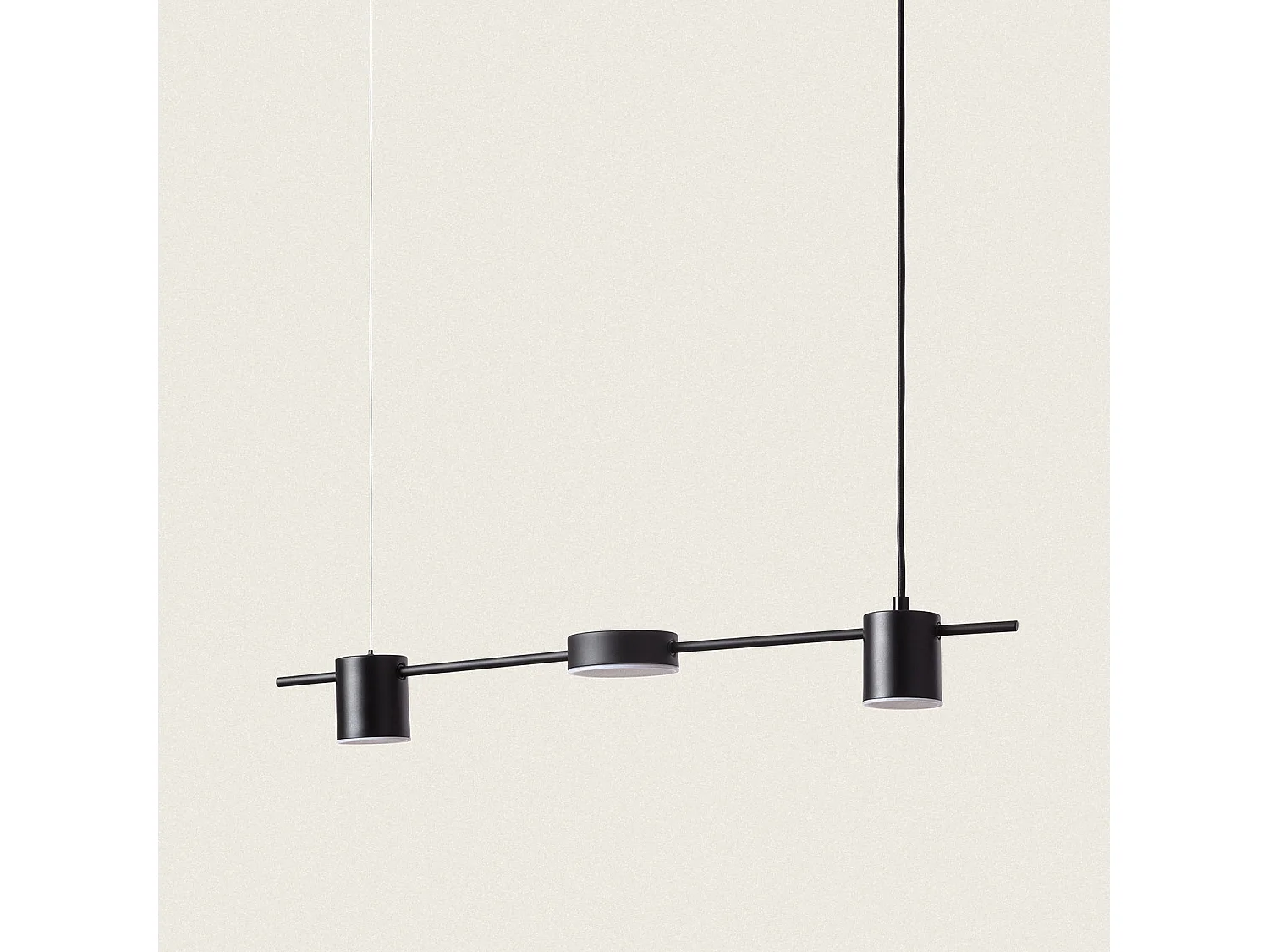 Lámpara Colgante Lineal LED 18W Metal Kurna Negro Mate