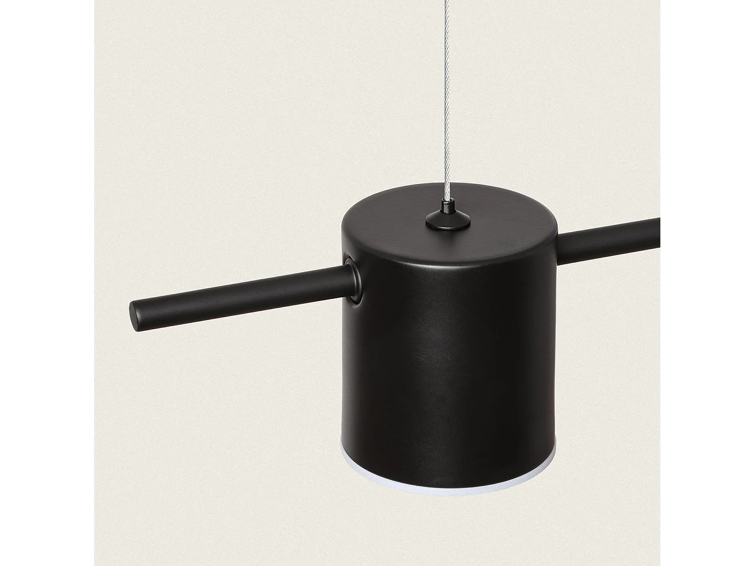 Suspension Linéaire LED 18W Metal Kurna Noir mat