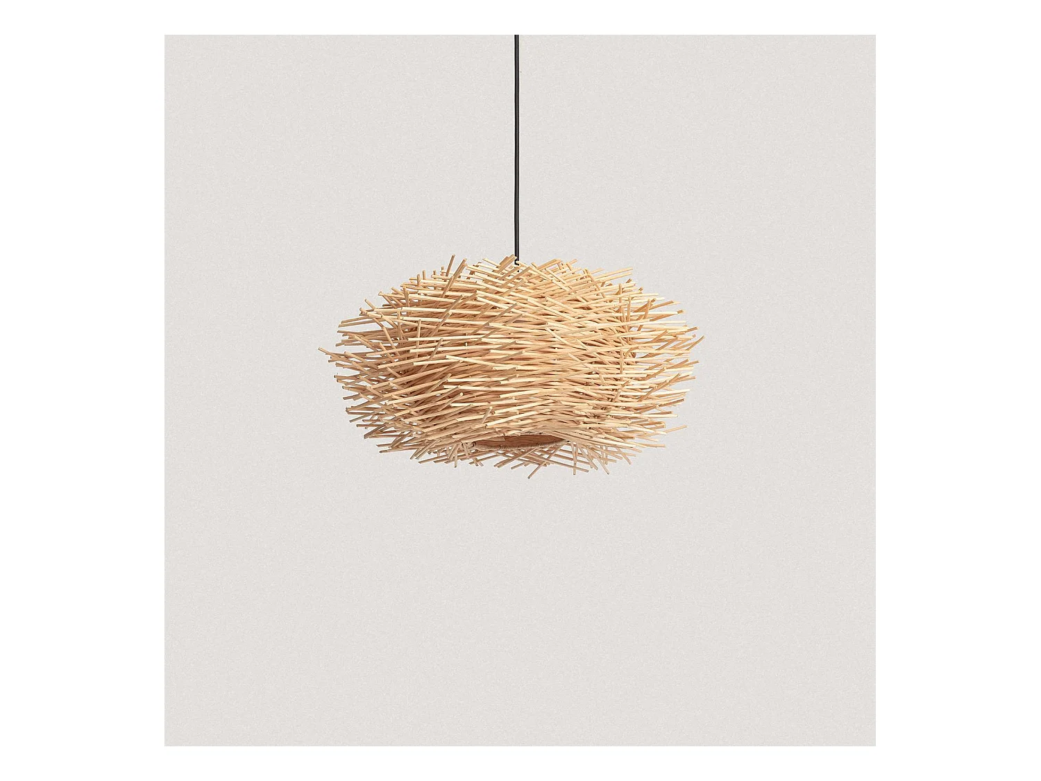 Suspension Rotin Nulko ILUZZIA S Textile naturel