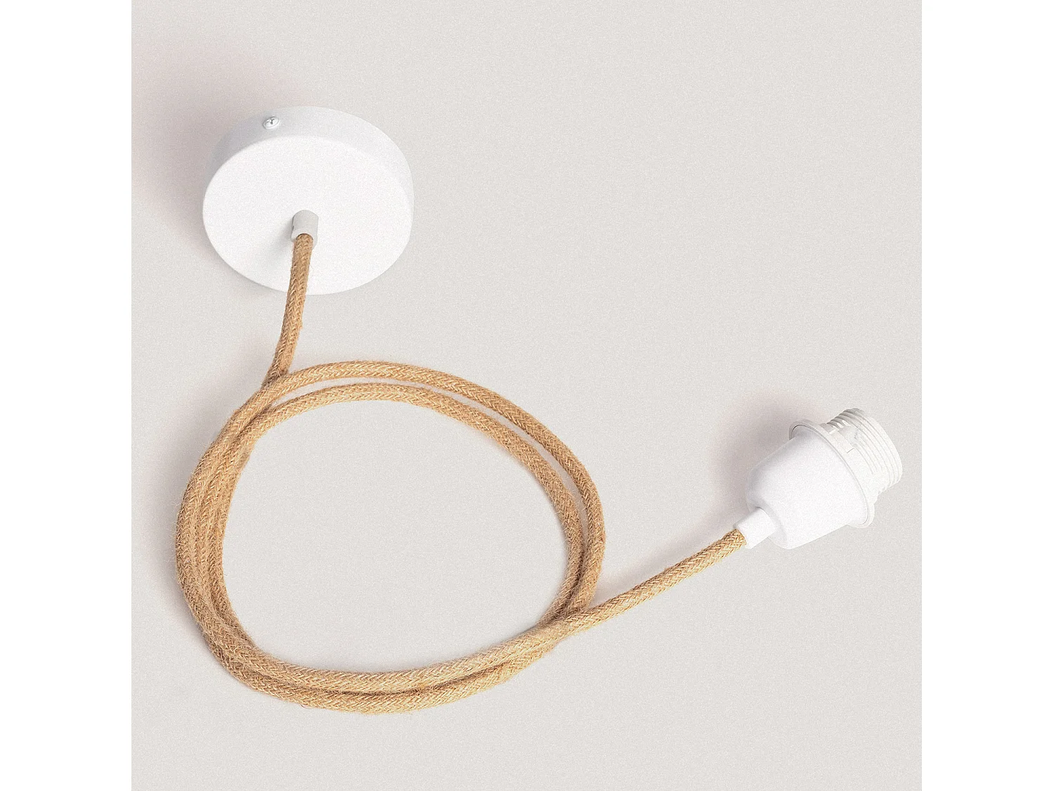 Suspension Rotin Nulko ILUZZIA S Textile naturel