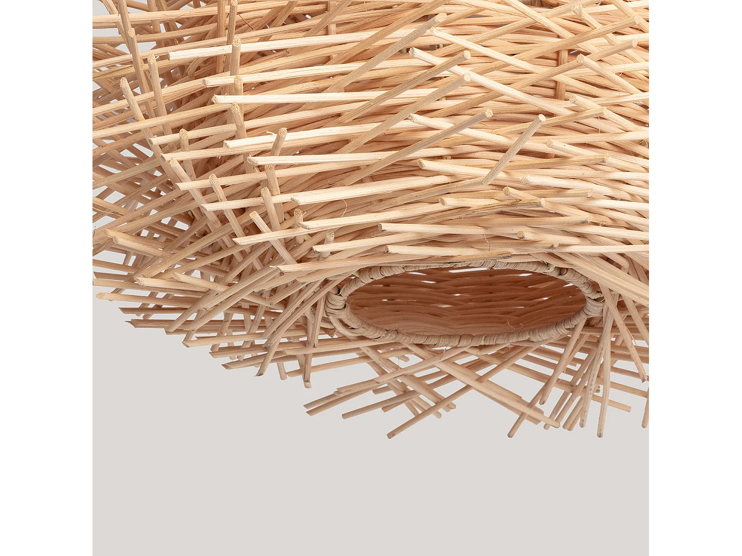 Suspension Rotin Nulko ILUZZIA S Textile naturel