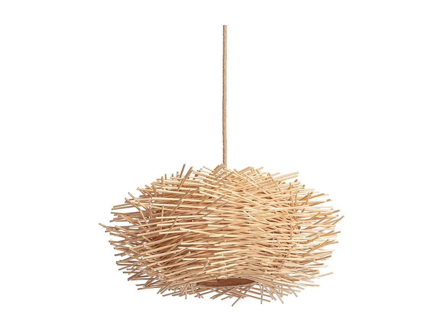 Suspension Rotin Nulko ILUZZIA S Textile naturel