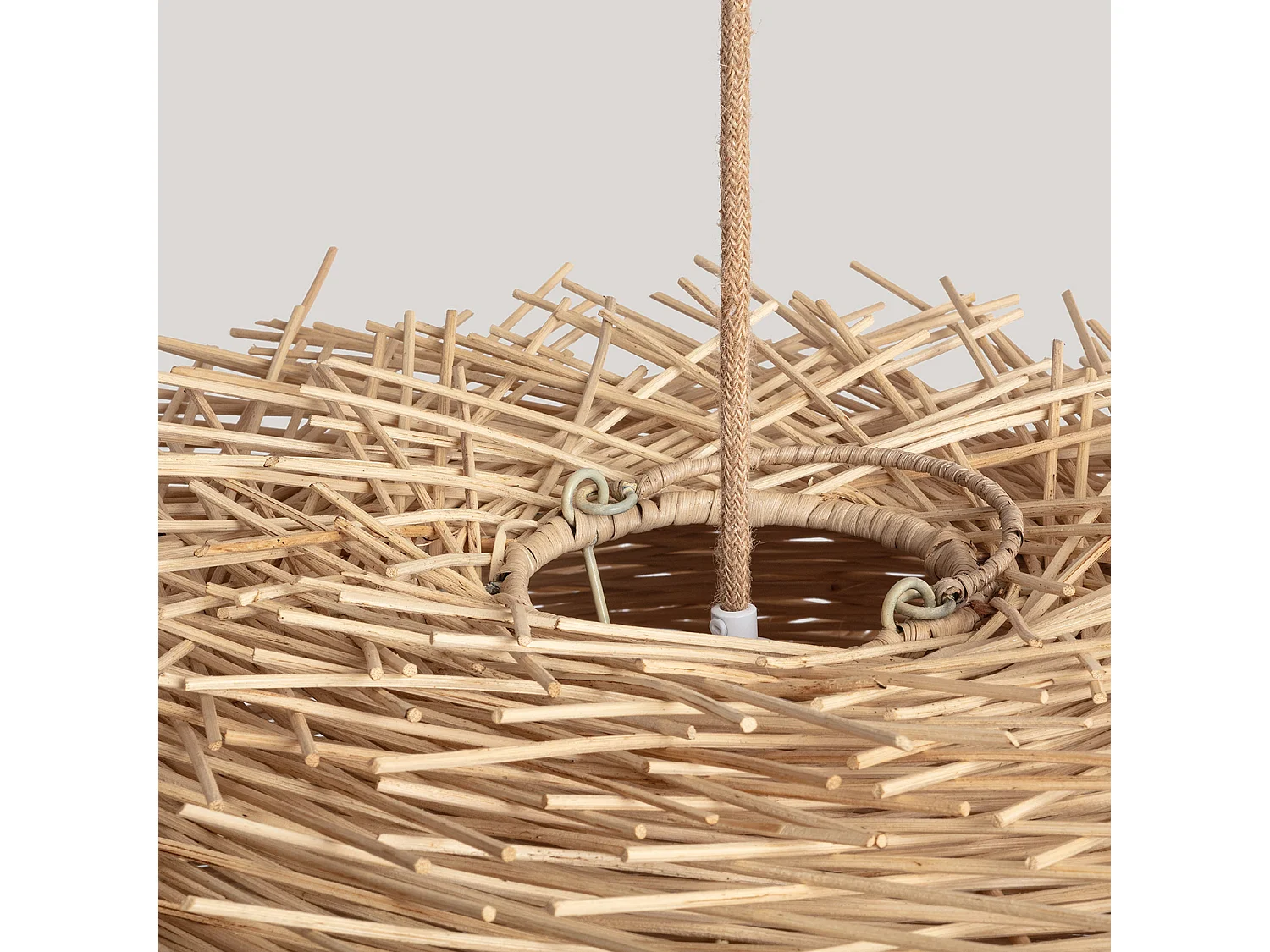 Suspension Rotin Nulko ILUZZIA S Textile naturel