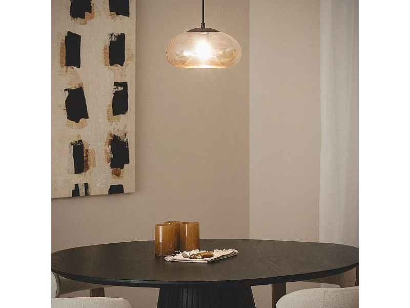 Lampada a Sospensione Vetro Amina Ambra