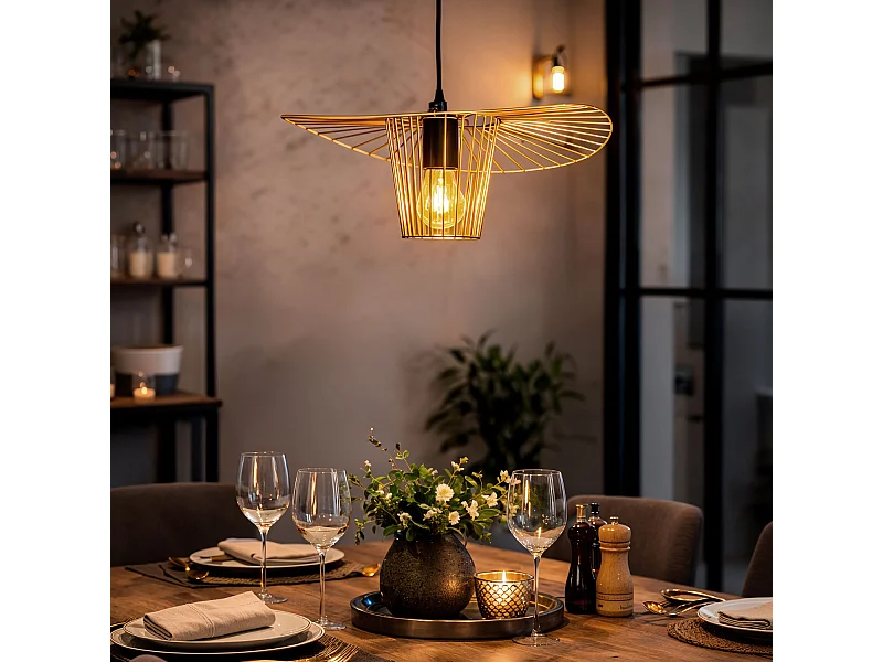 Suspension Métal Vrinda Doré