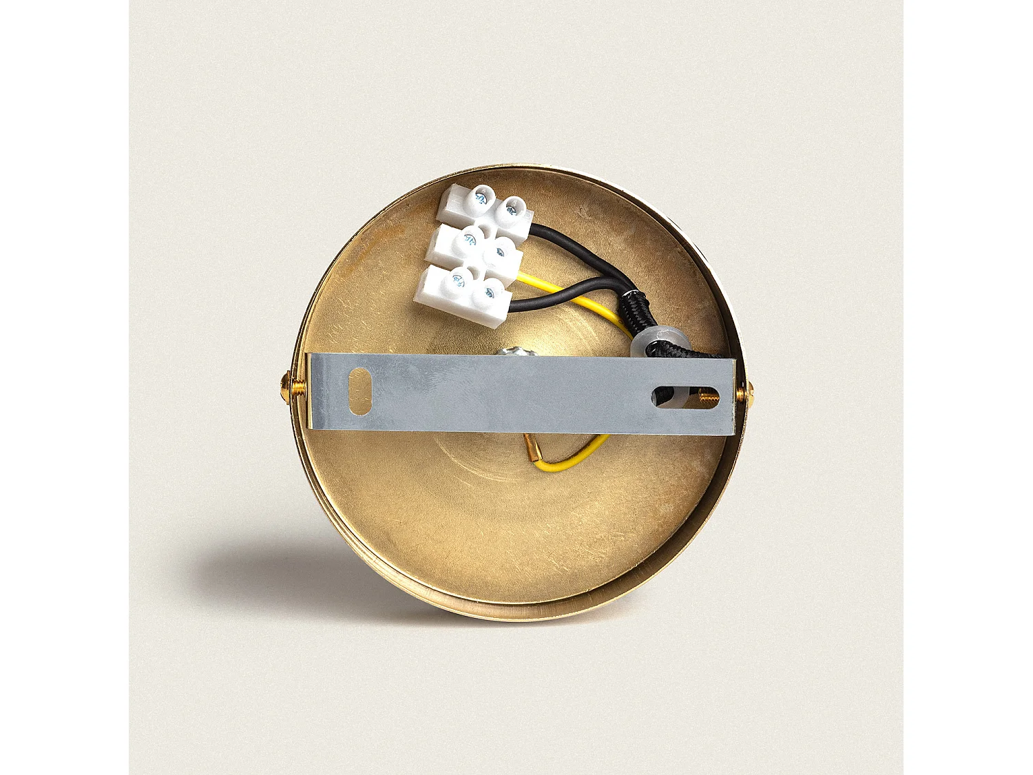 Lámpara Colgante Metal y Cristal Julieta Lungo Dorado