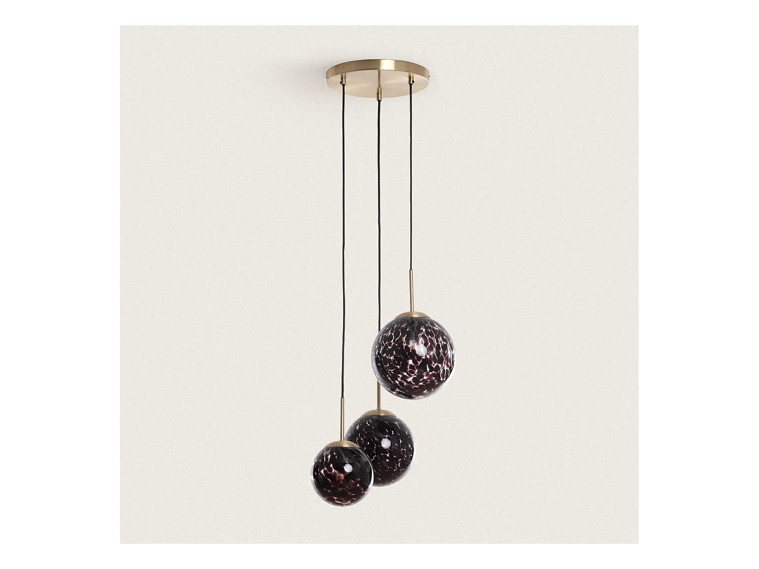Suspension Métal et Verre Pardo Doré