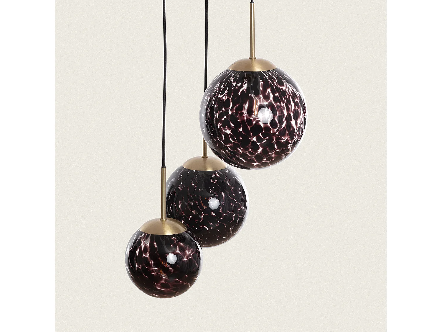 Suspension Métal et Verre Pardo Doré