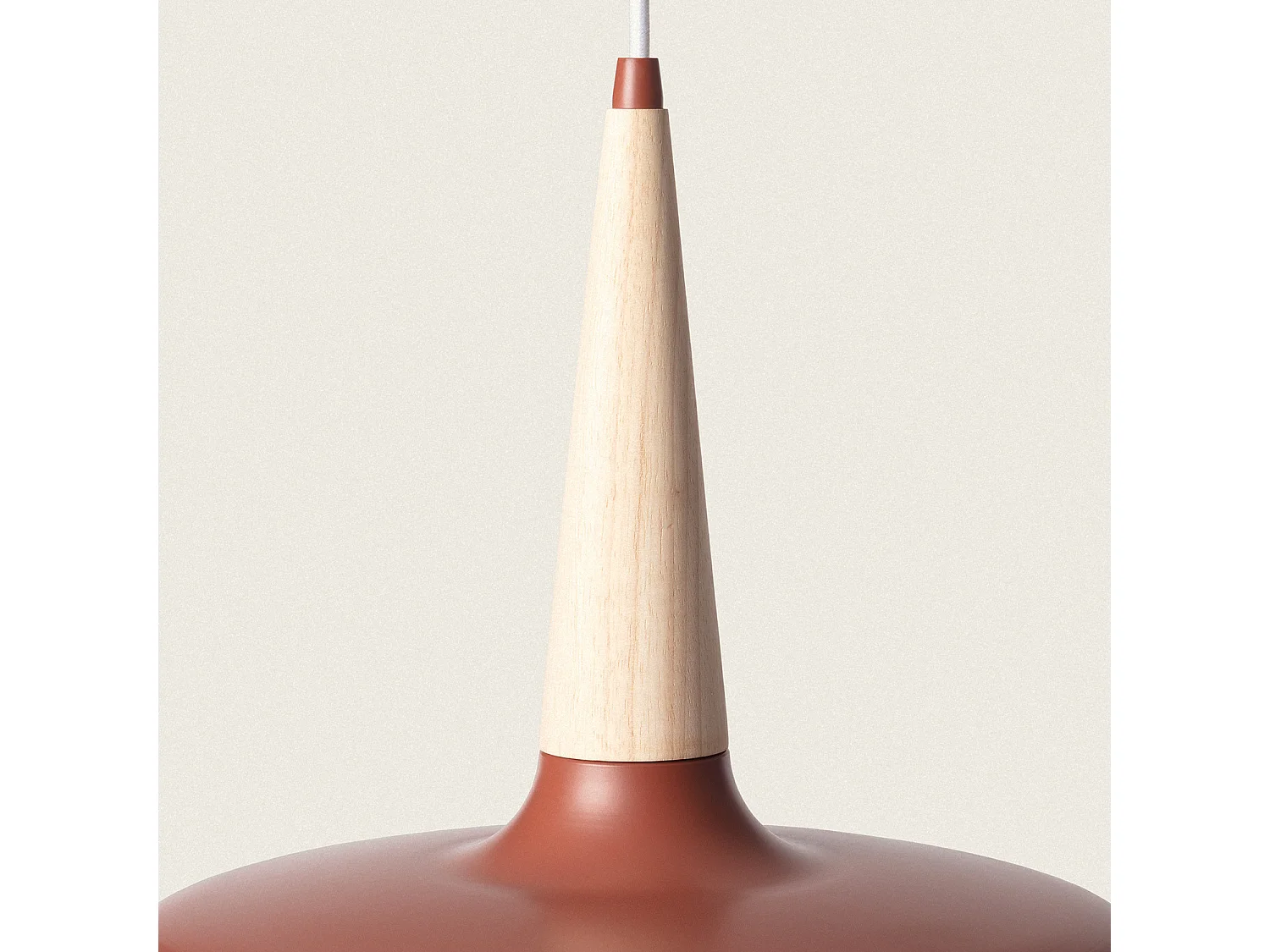 Suspension en Métal et Bois Bekasi Terre cuite