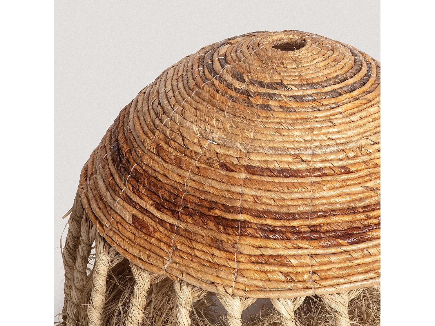 Paralume Lampada Sospensione Rattan e Ramia Sibu ILUZZIA Naturale