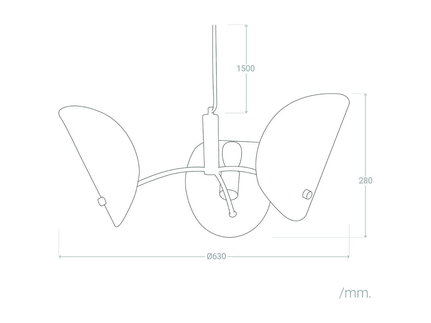 Suspension Métal et Verre Genaro Blanc