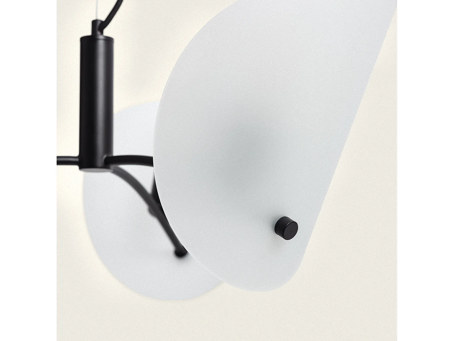 Lampada a Sospensione Metallo e Vetro Genaro Bianco