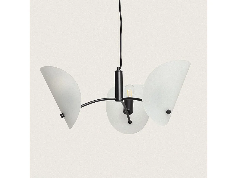 Suspension Métal et Verre Genaro Blanc