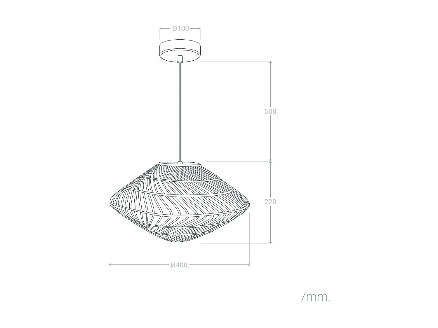 Lampada a Sospensione Rattan Towamba Naturale