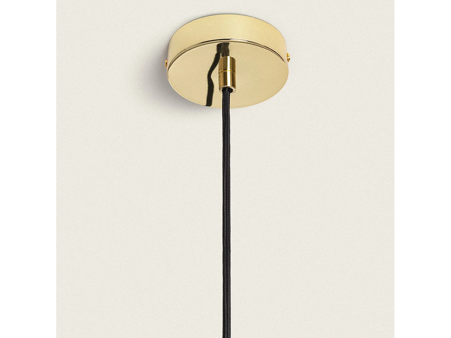 Lampada a Sospensione Baudelaire Metallo e Vetro Ambra