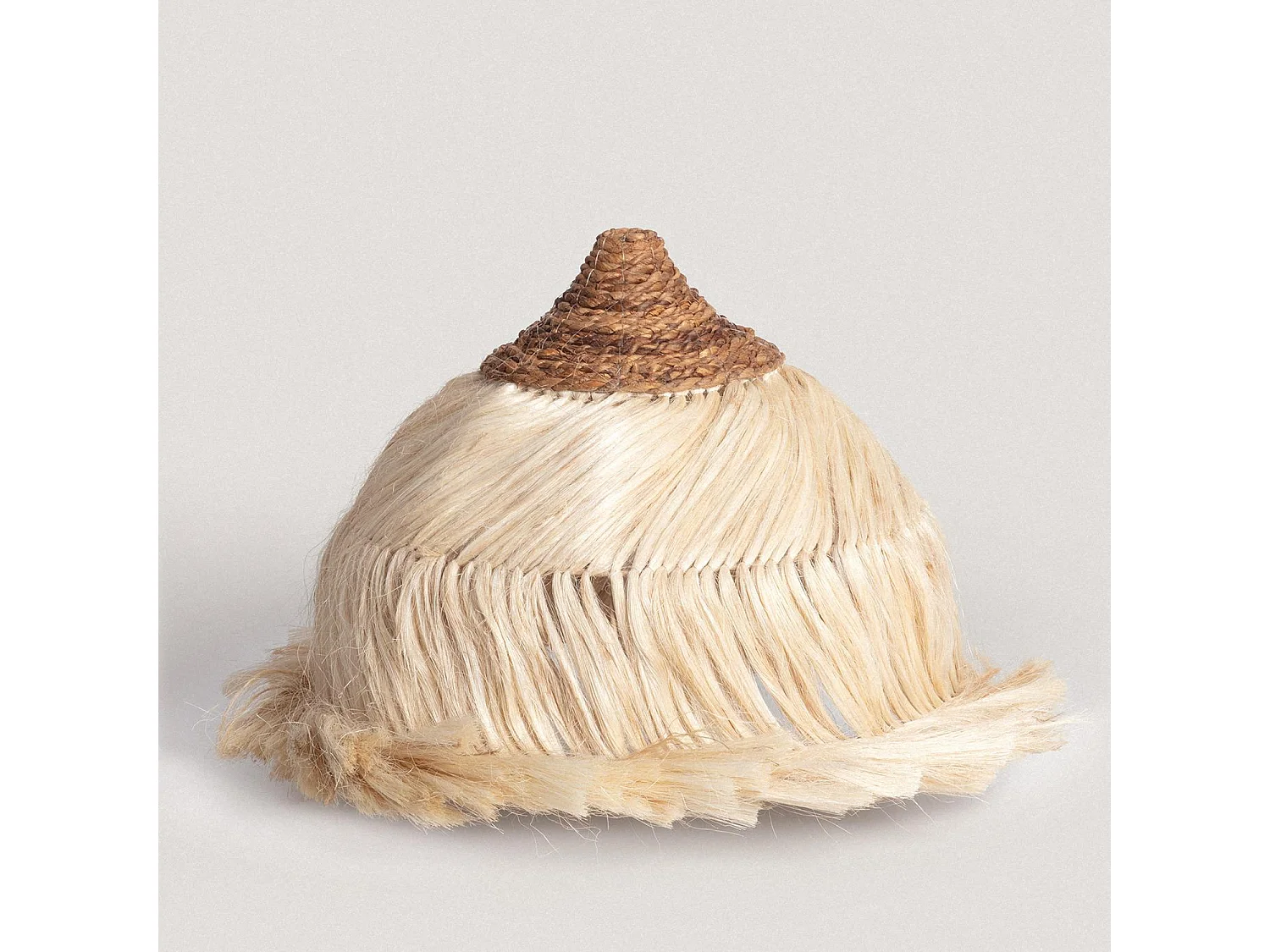 Paralume Lampada Sospensione Rattan e Ramia Kempo Kulu ILUZZIA Naturale