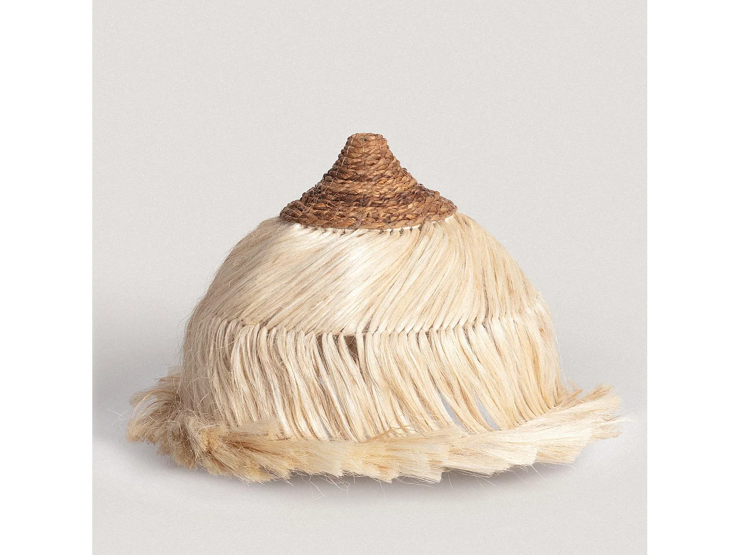 Paralume Lampada Sospensione Rattan e Ramia Kempo Kulu ILUZZIA Naturale