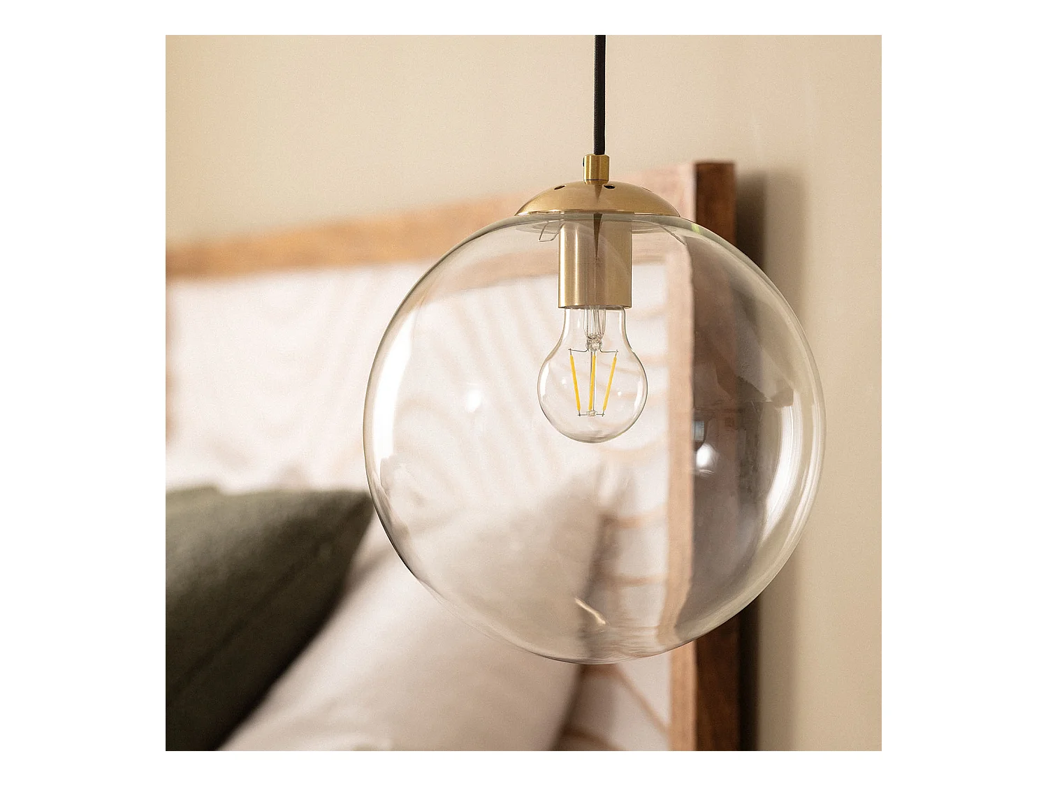 Suspension Métal et Verre Moonlight Clear Transparent
