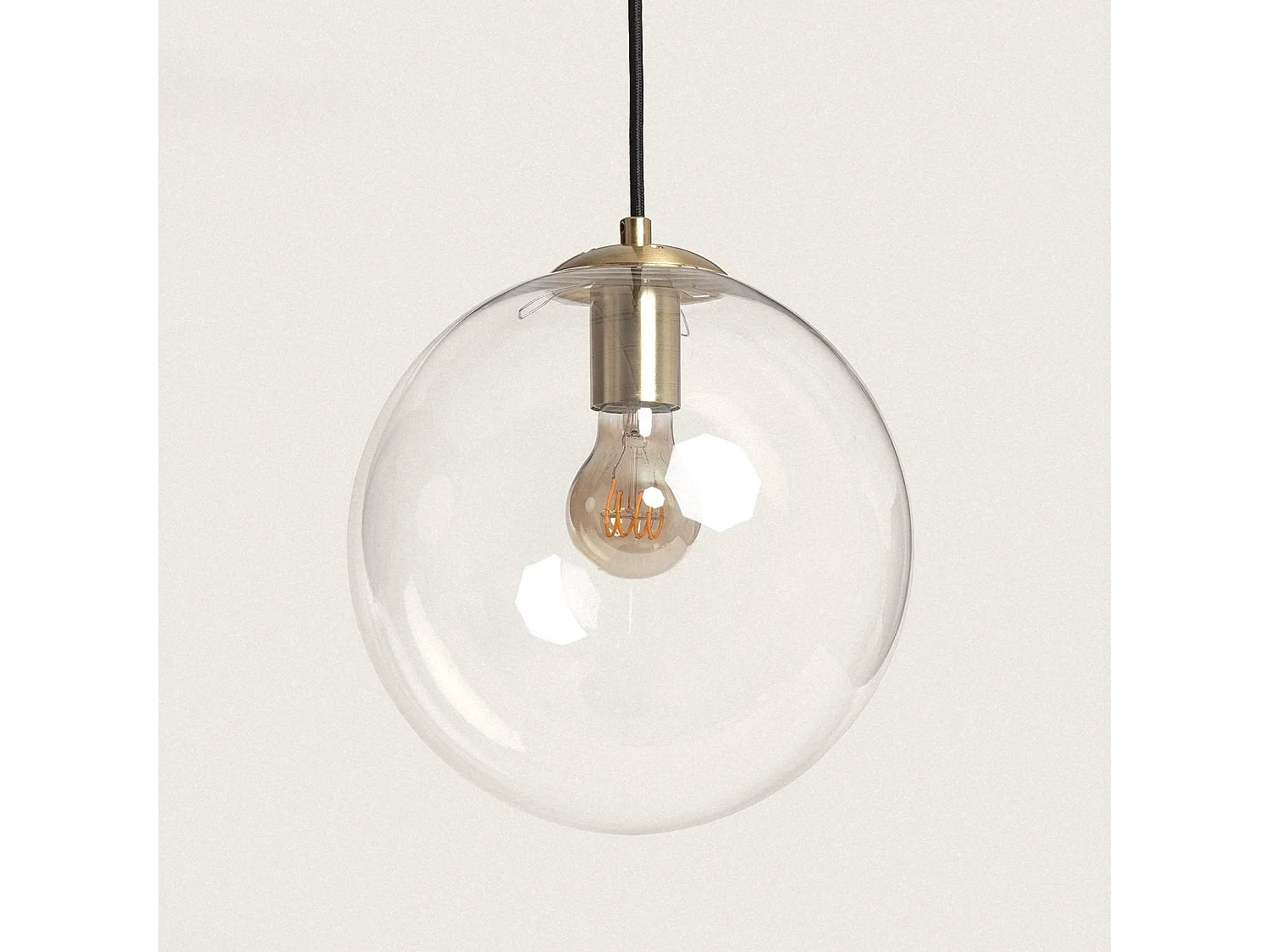 Suspension Métal et Verre Moonlight Clear Transparent