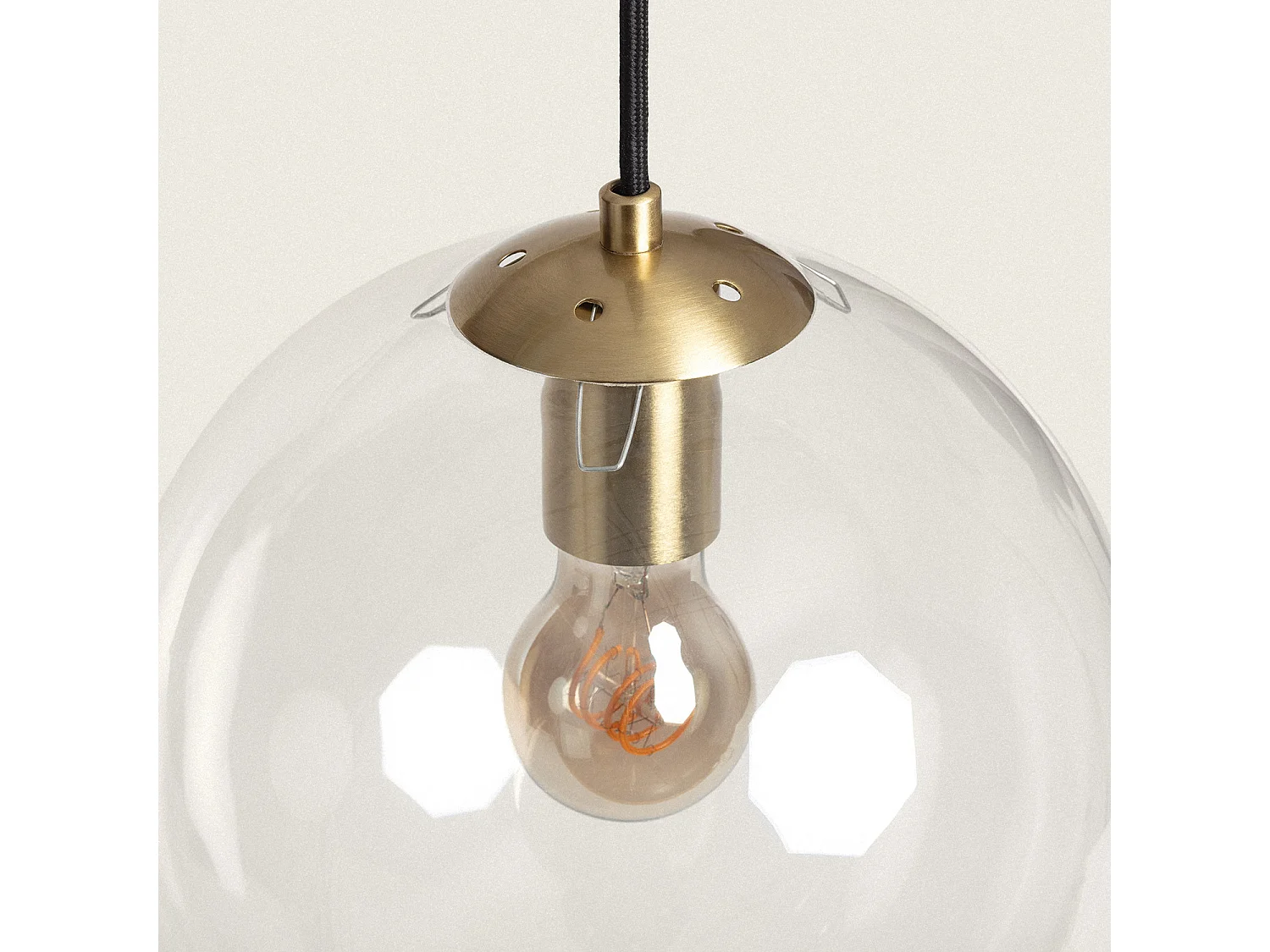 Suspension Métal et Verre Moonlight Clear Transparent