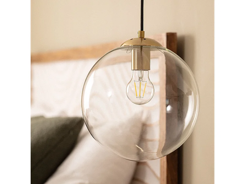 Suspension Métal et Verre Moonlight Clear Transparent