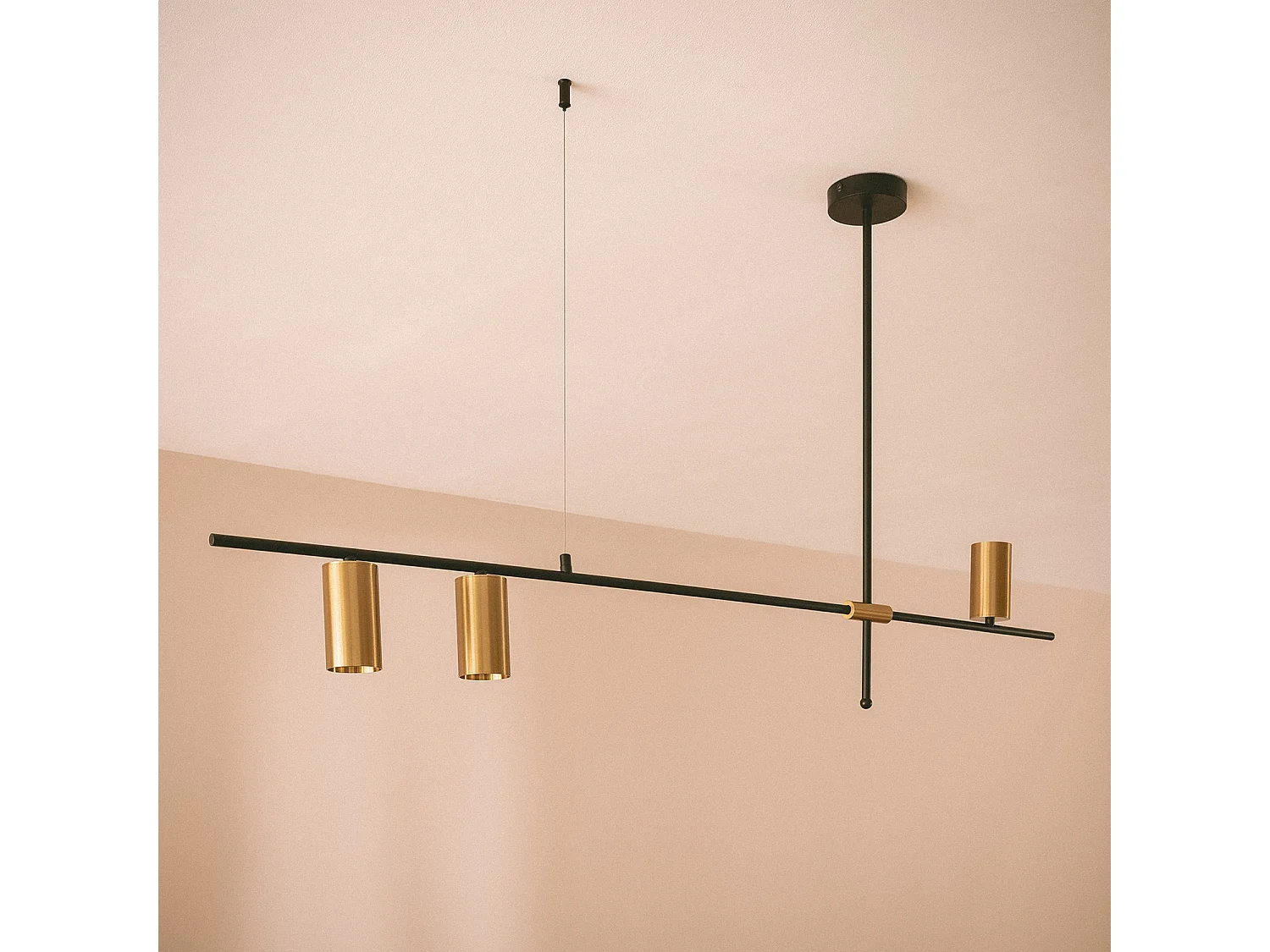 Suspension Linéaire Métal Auzoa Doré