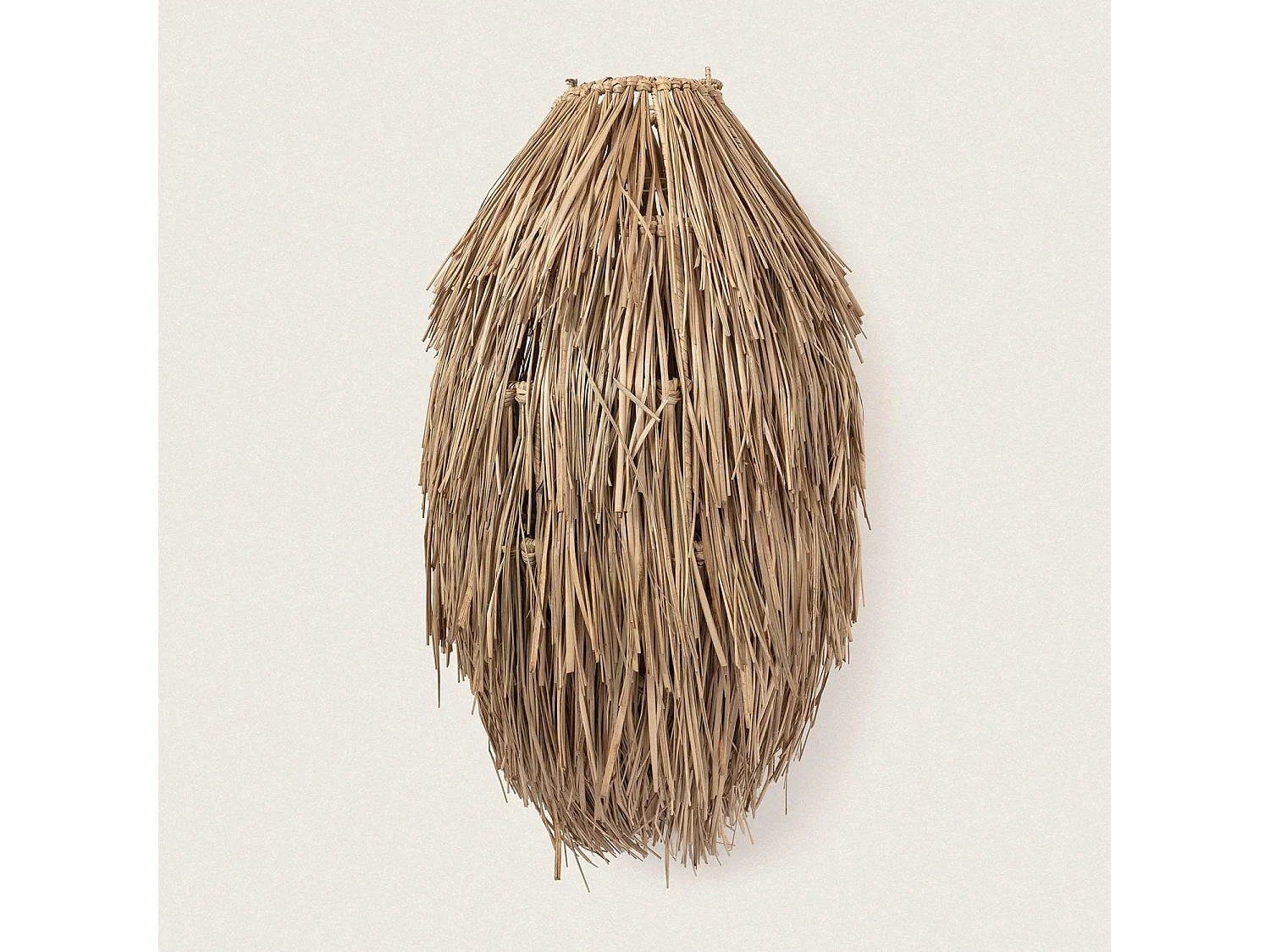 Paralume Lampada Sospensione Fibre Naturali Ramé Naturale