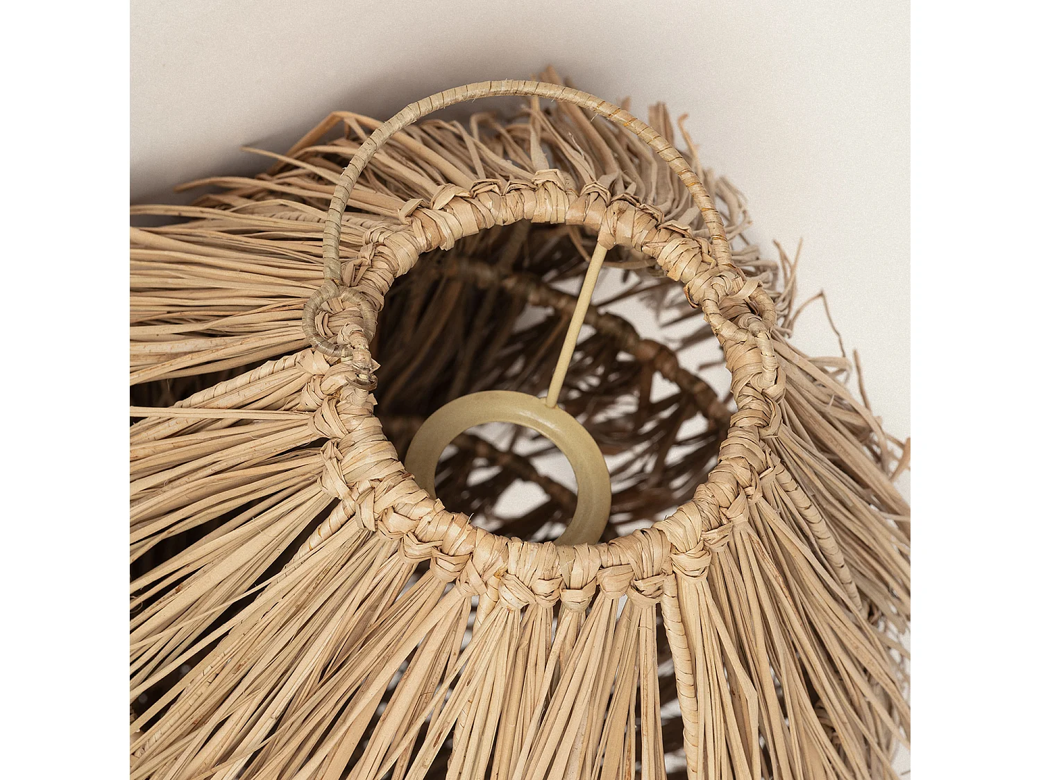 Abat-jour Suspension Fibres Naturelles Ramé Naturel