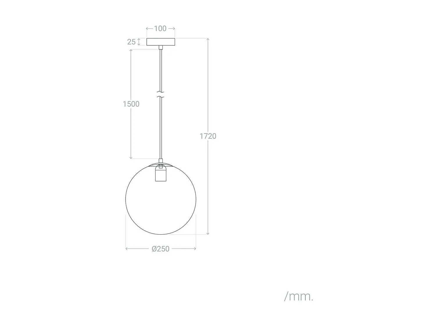 Lampada Sospensione Metallo e Vetro Moonlight Brass Oro