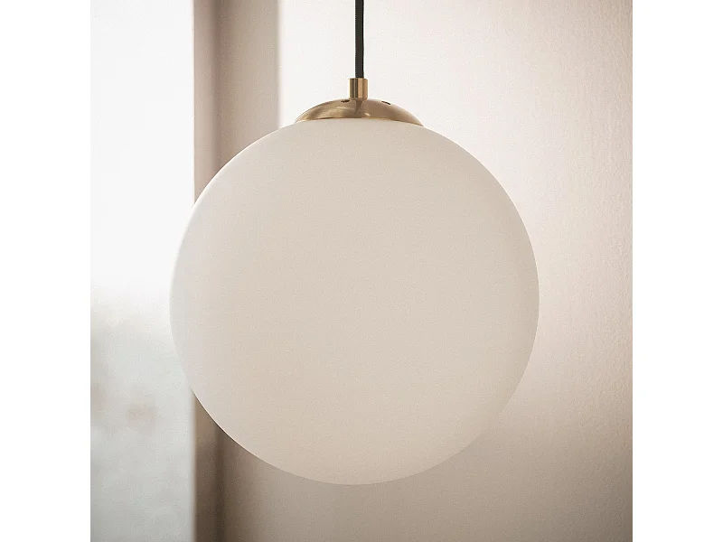 Lámpara Colgante Metal y Cristal Moonlight Brass Dorado